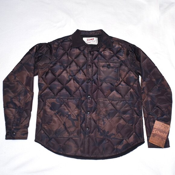 Schott Down-Filled Quilted Insulated Shirt-Jacket Camo Medium (9122D) $225 - Picture 1 of 6